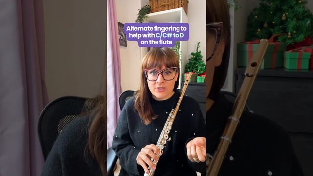 Alternate fingering to help with C/C# to D on the flute