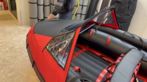 Тент КОМБИ на Badger ARL390s со штормовым фальшбортом