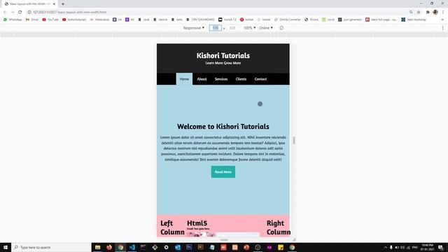 Create a Basic Layout using Min Width Media Queries