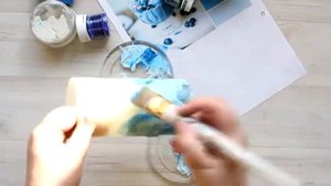 Декор свечки акриловыми красками от Виктории Минаевой