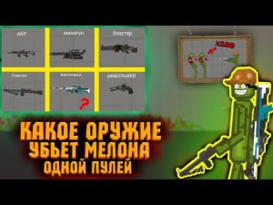 КАКОЕ ОРУЖИЕ УБЬЕТ 1 ПУЛЕЙ ТОЛПУ МЕЛОНОВ В MELONPLAYGROUND?