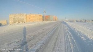 Колымские морозы. Прогулка по Сусуману в -45. Дневник колымского пенсионера