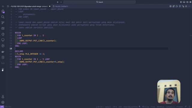 ORACLE DATABASE TUTORIAL #72  PL SQL BASIC FOR LOOP