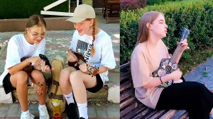 Девушки играют на Гавайской гитаре укулеле песни ЦОЯ,ДДТ,Стрыкало,Отпетые мошенники