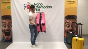 Чемодан L*case!Чемоданы Челябинск!Стильные чемоданы!Дизайн Паттайя!Цвет ярко-розовый!Редкий дизайн!