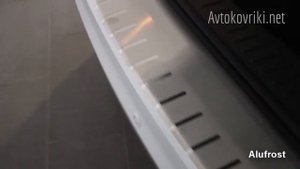 Накладка на бампер с загибом для Ford Kuga 2008-2013 Alufrost