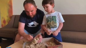 Останки динозавров раскопки игра (2 скелета)