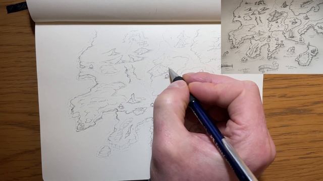 Draw with me - drawing a fun D&D map - Part 1 - Pencil drawing смотреть онлайн