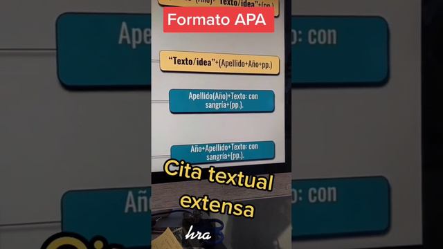 Formato APA, 7ma edición. Cita Textual "larga" #formatoapa #citacion #citatextualyparáfrasis