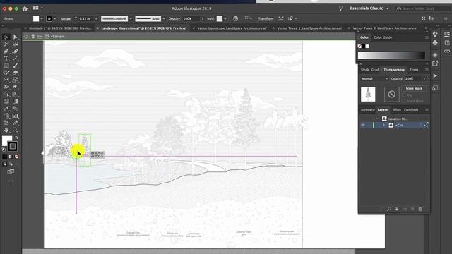 Vector Landscape Architecture Illustration | Essential Vector Package смотреть онлайн