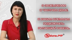 О заземлении в частном доме. Монтаж питающего кабеля.