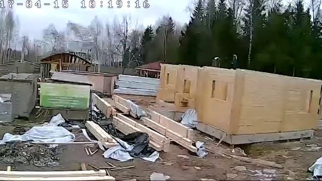 Запись с веб-камеры: строительство дома из клееного бруса смотреть онлайн