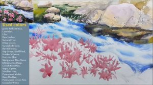 Watercolor spring landscape drawing | Rhododendron Valley | Healing Painting [ART JACK]