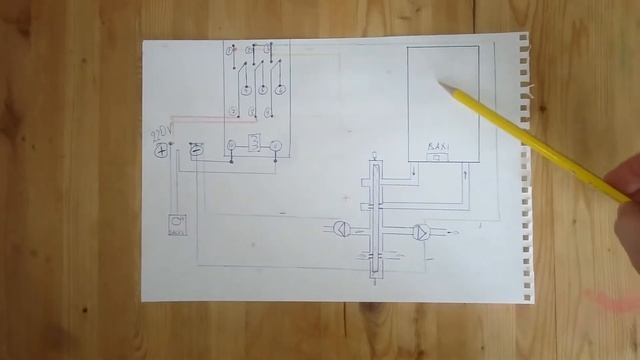 Подключение терморегулятора и управление газовым котлом и насосами датчиком температуры воздуха. смотреть онлайн