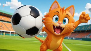 Котенок Кордэ с друзьями в батутном городке и играют в мяч | Мультики для детей | Веселье и игры