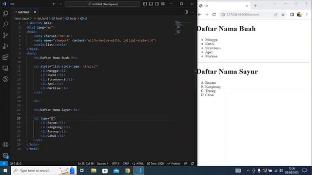 29. Lanjutan Daftar List pada HTML смотреть онлайн