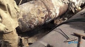 Устранение течи на центральной теплотрассе (24 апреля 2019)