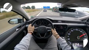 VW PASSAT 1.5 TSI B8 TOP SPEED DRIVE ON GERMAN AUTOBAHN ?