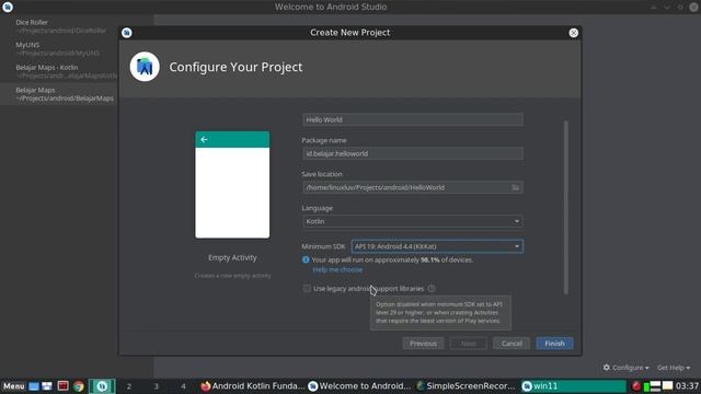 Tutorial Android Studio : Membuat Aplikasi Hello World смотреть онлайн