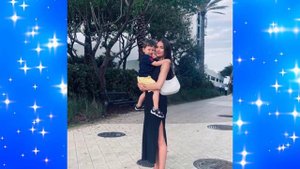 Анастасия Шубская с сыновьями Сергеем и Ильей позировала на фоне лос анджелесских небоскребов