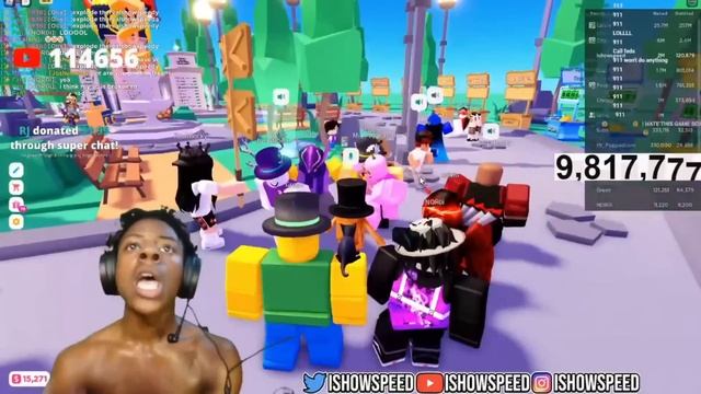 IShowSpeed thinks he gets donated 101 BILLION ROBUX смотреть онлайн