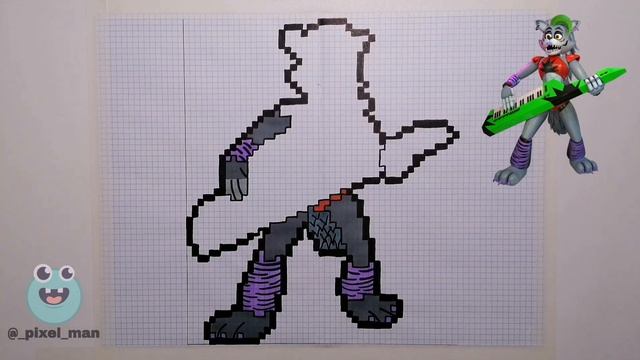 КАК НАРИСОВАТЬ РОКСИ по клеточкам || Как нарисовать ФНАФ 9 | Рокси FNAF 9 смотреть онлайн