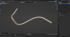 Изгибаем объект с помощью кривой в блендер 3д.