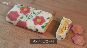 Цветочный яичный рулет (как сделать красивый яичный рулет)