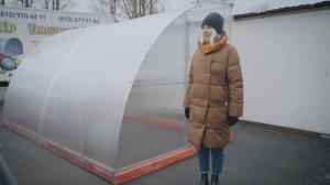 Теплица Фазенда Пристенная ОЦ65 с грядками Классик