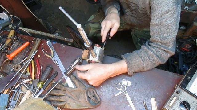 Пила циркулярная BOSCH GKS 190, перемотка статора. смотреть онлайн