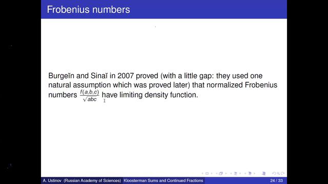 О применениях сумм Клоостермана, А.Устинов, часть 2 смотреть онлайн