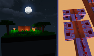 Строю цепь из командных блоков для создания части биома / Minecraft