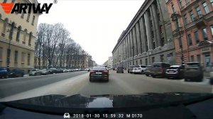 Видеорегистратор - сенсорный автопланшет с водонепроницаемой камерой Artway MD-170 (дневная съемка)