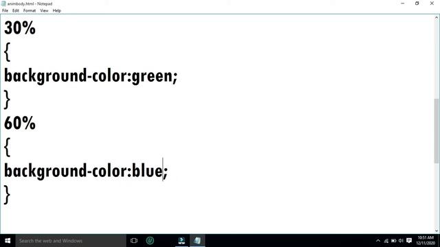 CSS TUTORIAL | CSS Animation | ANIMATING BGCOLOR using CSS in HTML | CSS Transition | CSS Elements