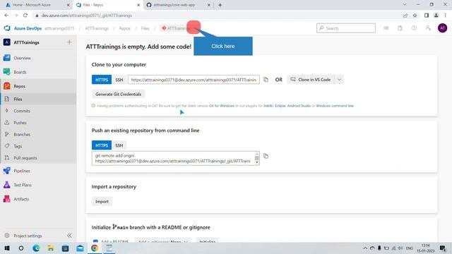 3-Import GIT Repo in Azure DevOps смотреть онлайн