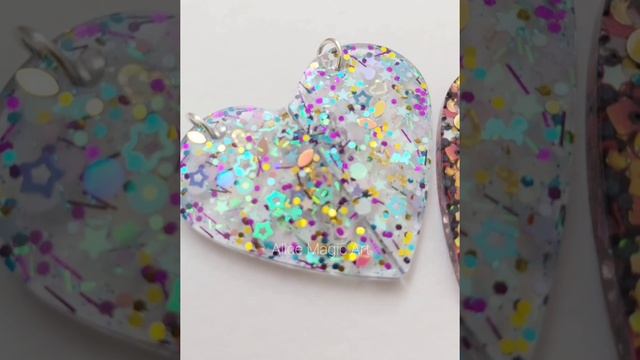 BEST FRIENDS SET lovely pendants. Epoxy resin handmade смотреть онлайн