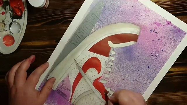 Как нарисовать Найк корона вирус Timelapse. #sketch #sketch #graffiti #tutorial #timelapse смотреть онлайн