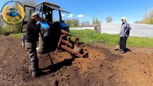 Самодельный ямобур для МТЗ на базе моста ГАЗ 66.