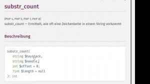 Zeichenketten - ANZAHL ... strlen(), str_word_count(), count_chars ,  [PHP Doku - Funktionsreferenz