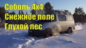 Соболь 4х4 Гуляка. Штурмуем целину. По снежному лесу.
