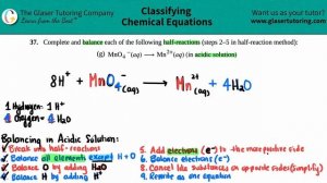 4.37g | Balance the half-reaction: MnO4−(aq) → Mn2+(aq) (in acidic solution)