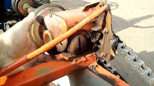 Картофеле копалка Расположение редуктора