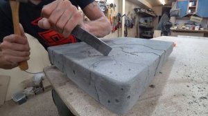 Стол из бетона DIY мебель из бетона и дерева + поталь СВОИМИ РУКАМИ