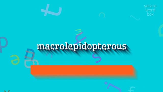 HOW TO SAY MACROLEPIDOPTEROUS? #macrolepidopterous смотреть онлайн