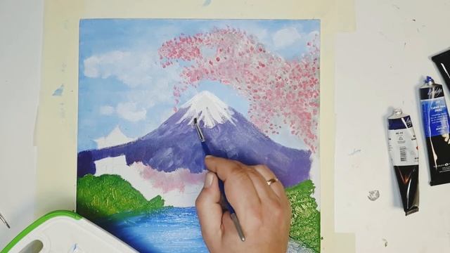 Весенний пейзаж "Цветущая сакура" | Spring landscape " Cherry Blossom" смотреть онлайн