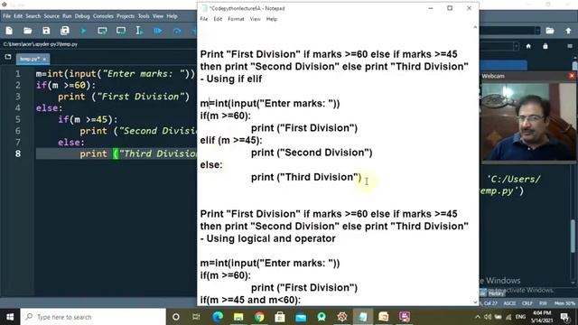 [Hindi] #6 Nested If in Python | Elif Statement in Python | Python if else statement