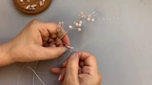 Pearl and Crystal Hair Piece , Hair Vine , How to make bridal headpiece