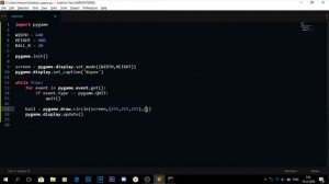 ?Простая Программа На PyGame. Скачущий Шарик На Python?