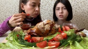 МУКБАНГ?КУРИЦА-ГРИЛЬ И?ОВОЩИ?/Снова вспоминаем лагерь?/MUKBANG GRILLED CHICKEN AND VEGETABLES