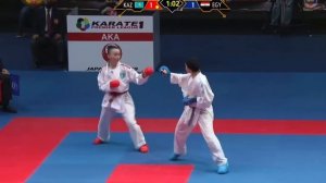 ZHANGBYRBAY MOLDIR (KAZ) vs ELGEWILY YASMIN NASR (EGY) FINAL female Kumite -50kg k1 Fujairah 2022